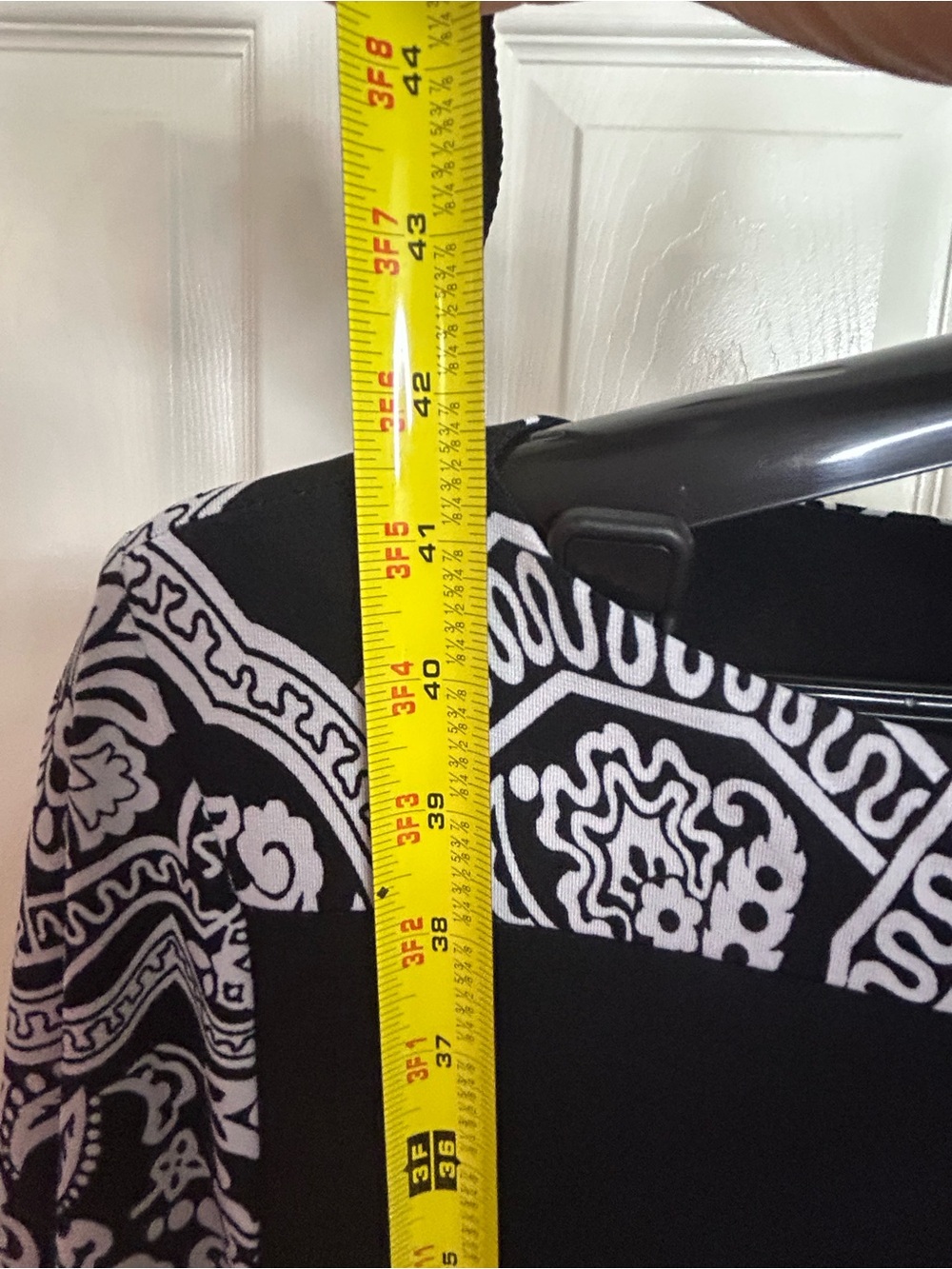 Black & White Paisley Print Women's Dress - Picture 5 of 5